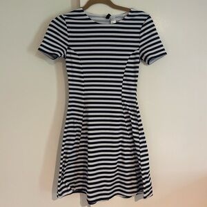 Striped Black and White Women's Dress